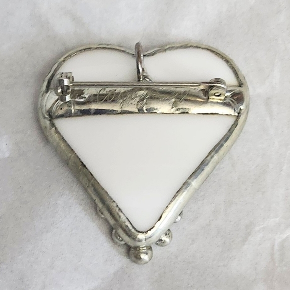 Vtg Signed Linda Carrigan Broken China Blue Roses Pin Brooch - Picture 3 of 3